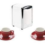 Set 2 tazze con porta salviette