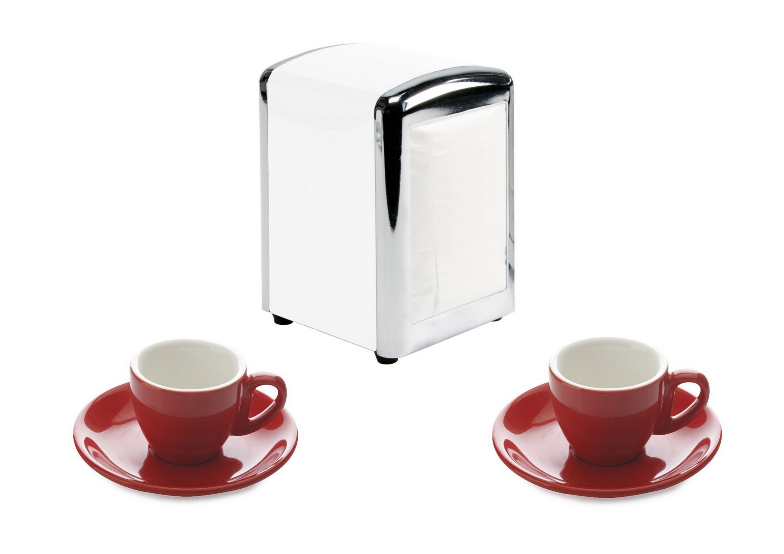 Set 2 tazze con porta salviette