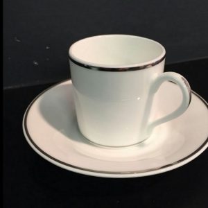 Tazza da caffè bianca Antinea Filo Platino Richard Ginori