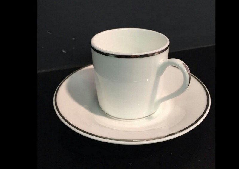 Tazza da caffè bianca Antinea Filo Platino Richard Ginori