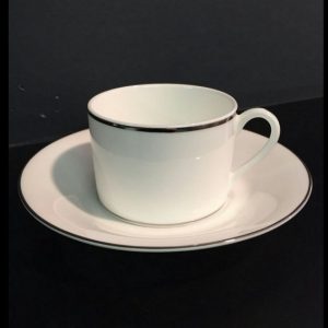 Tazza da the bianca Antinea Filo Platino Richard Ginori