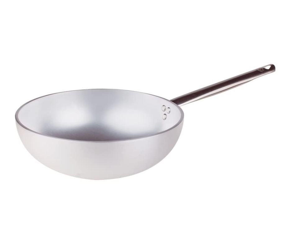Wok radiante con manico tubolare in alluminio di Pentole Agnelli