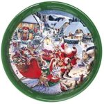 Vassoio Christmas metal rotondo Brandani