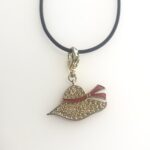 Collana Charm Gold Summer Hat Swarovski con cordoncino