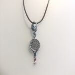 Collana Charm Tennis Racket Swarovski con cordoncino