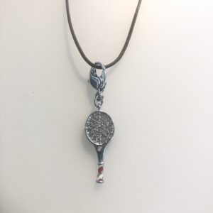 Collana Charm Tennis Racket Swarovski con cordoncino