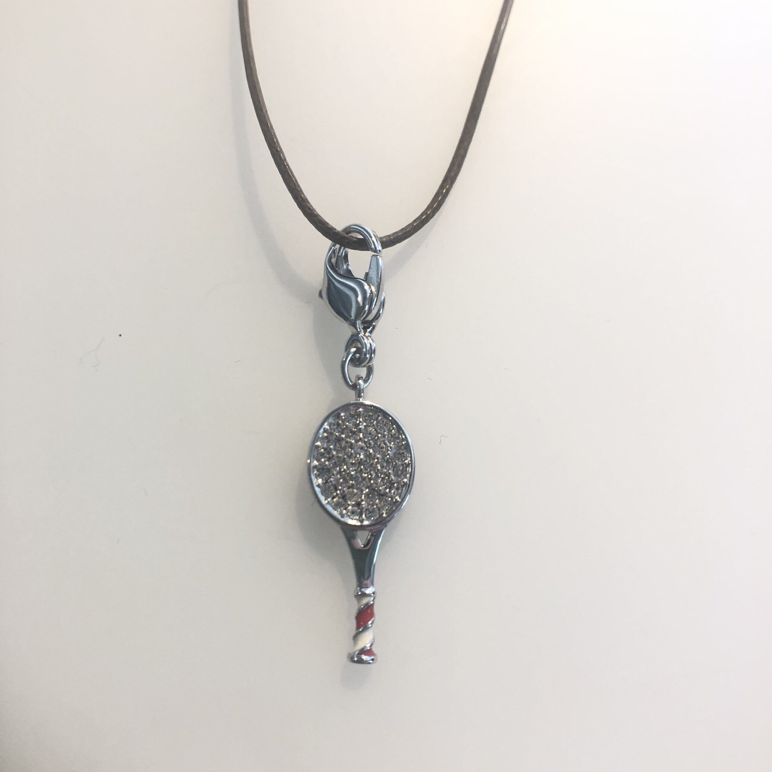 Collana Charm Tennis Racket Swarovski con cordoncino