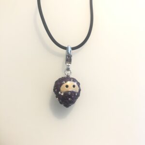 Collana Charm Blueberry Swarovski con cordoncino
