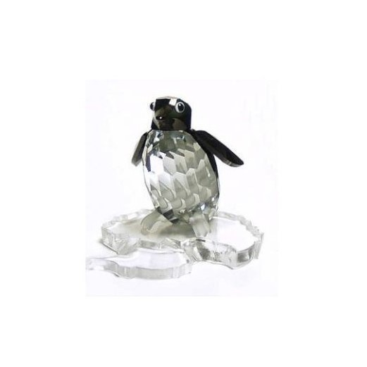 PREZZO SPECIALE: Pinguino nero con base trasparente Swarovski