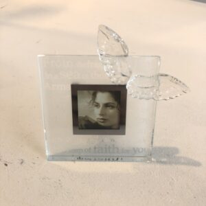 Portafoto cornice con ali Swarovski