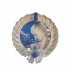 PREZZO SPECIALE: Portafoto cornice Blue Flower Swarovski