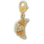 Collana Charm croissant Swarovski con cordoncino