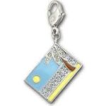 Collana Charm Postcard Swarovski con cordoncino