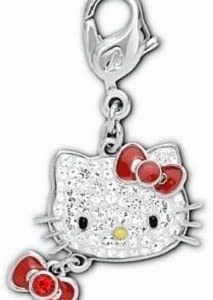PREZZO SPECIALE: Charm Hello Kitty Red Bow Swarovski
