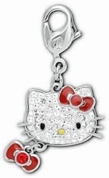 PREZZO SPECIALE: Charm Hello Kitty Red Bow Swarovski