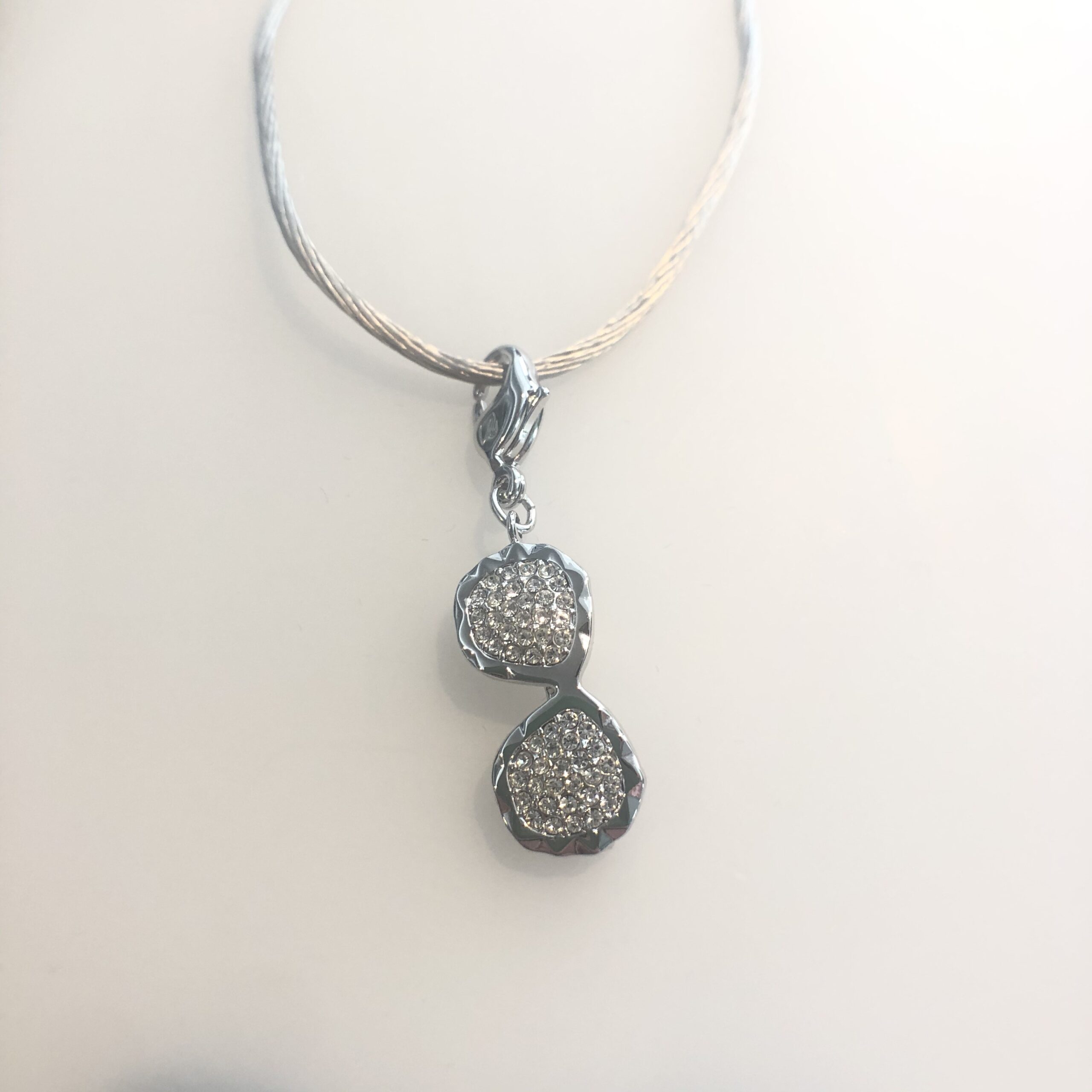 Collana Charm Sunglass Swarovski con cordoncino
