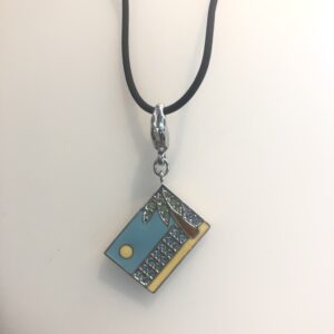 Collana Charm Postcard Swarovski con cordoncino
