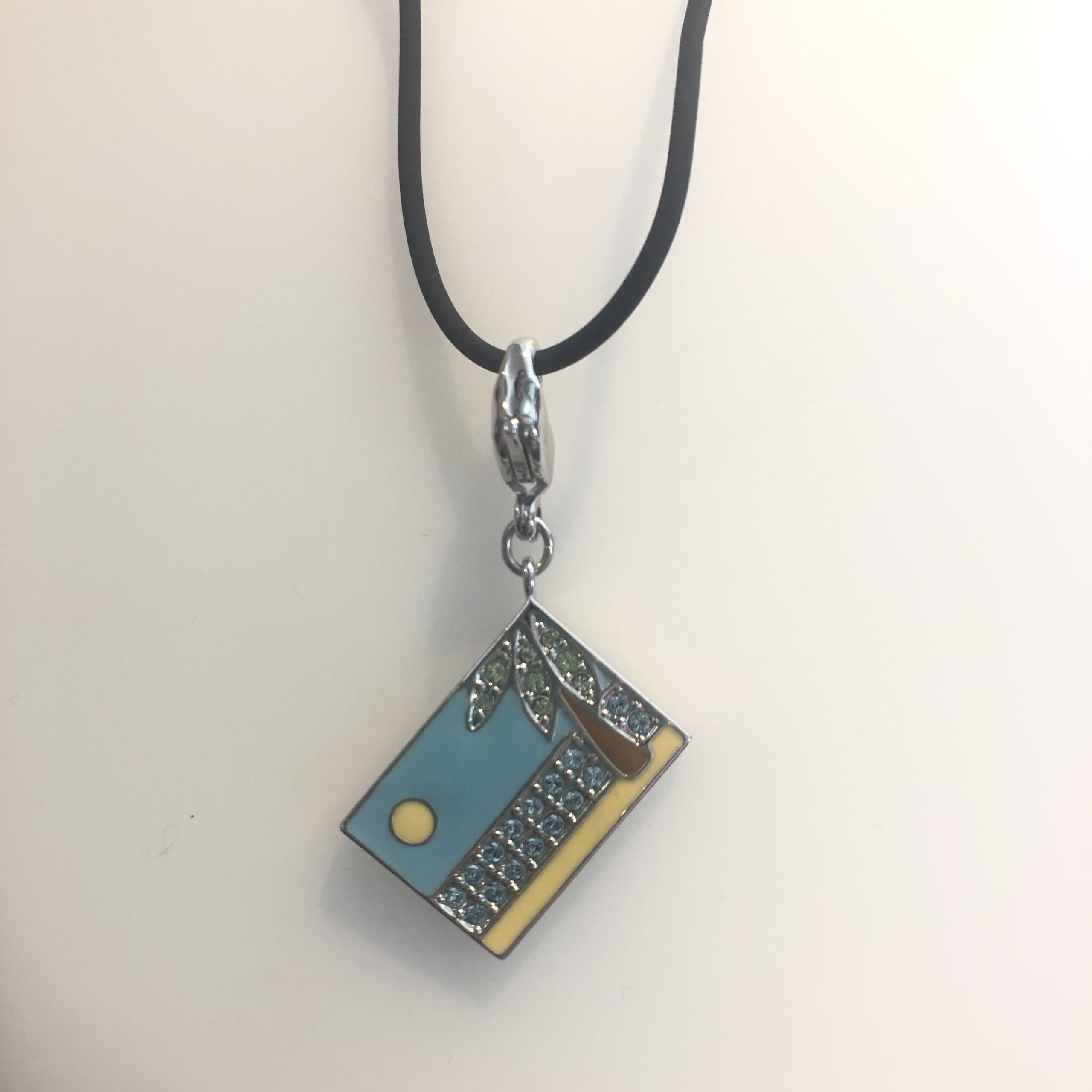 Collana Charm Postcard Swarovski con cordoncino