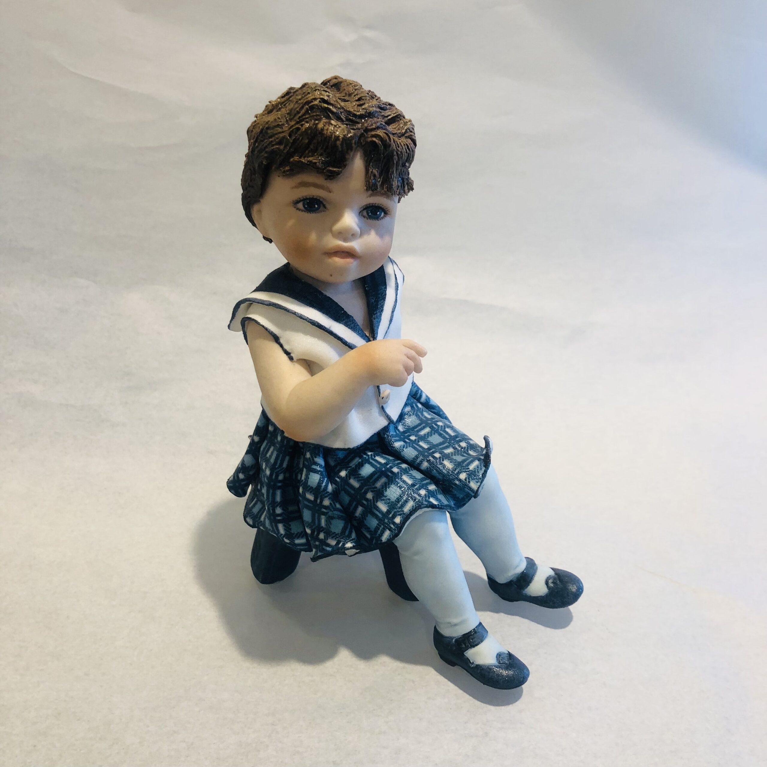 Statua Bambina Sibania Porcellana Vicentina