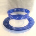 Set coppa + centro Fiori Blu Kosta Boda