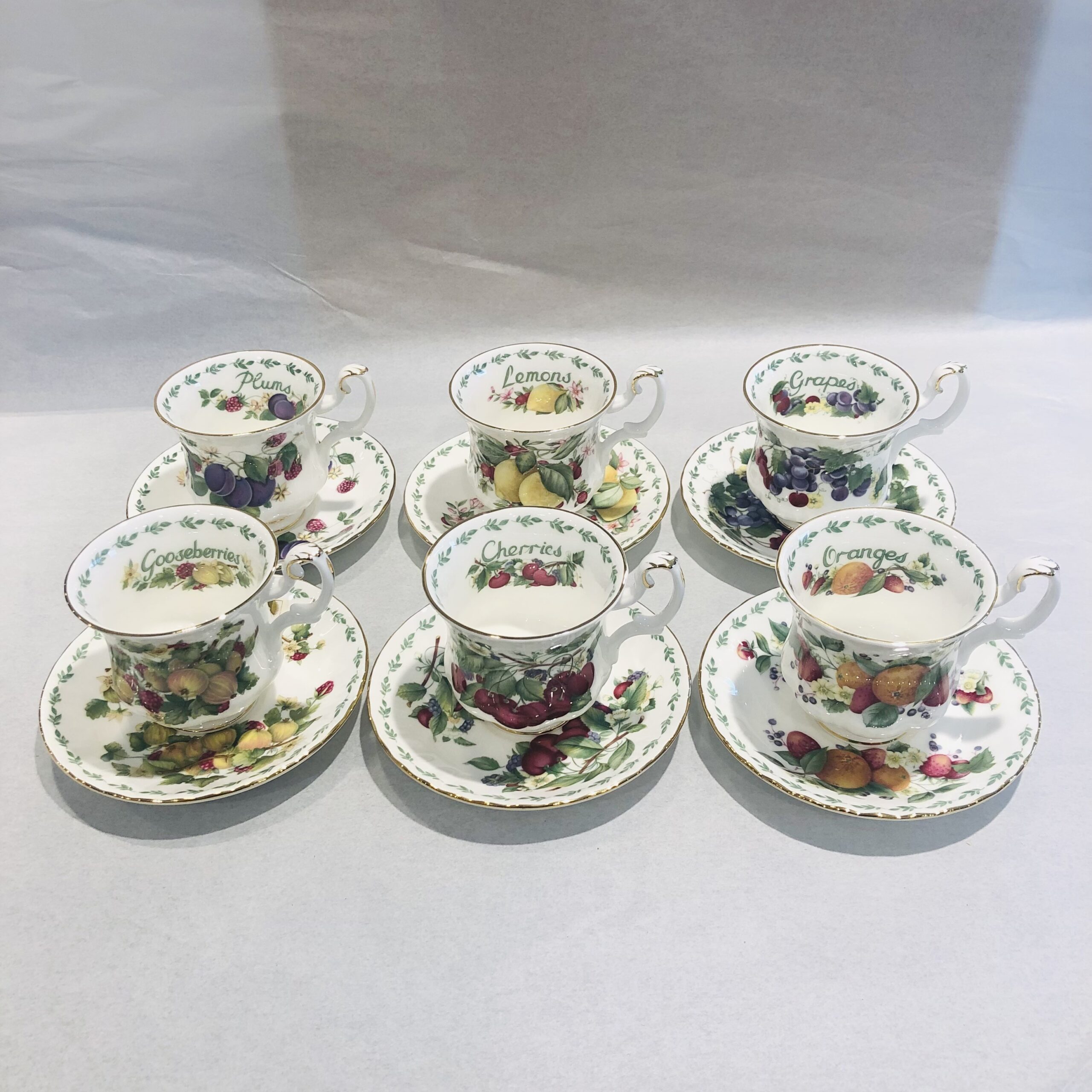 Set 6 tazze caffè assortite Covent Garden Fruit Royal Albert