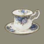 Set 6 tazze moka Moonlight Rose Blu Royal Albert
