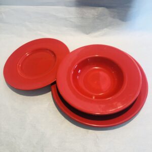Set 18 piatti Kaleido Rosso Aragosta Pagnossin