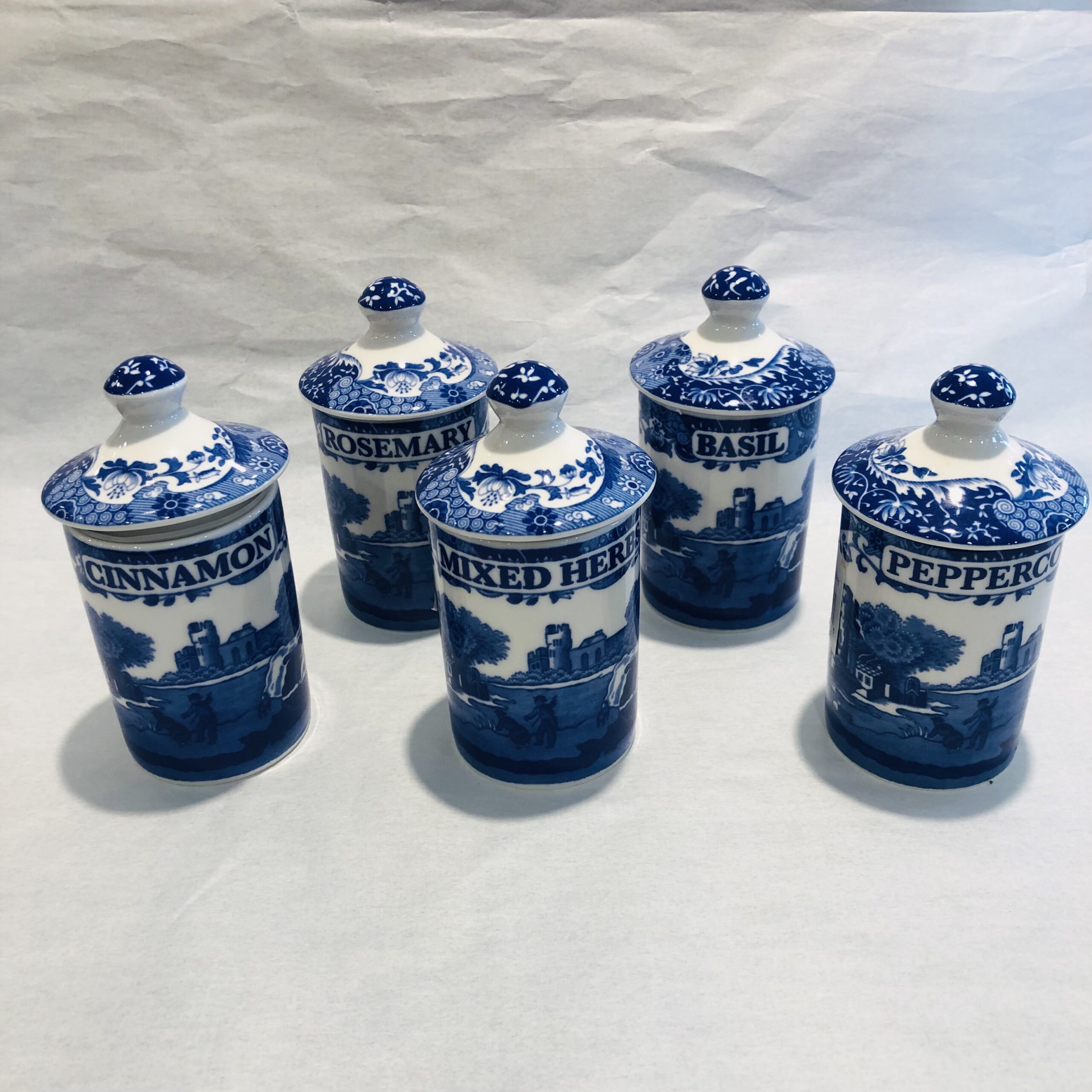 Set 5 barattoli per spezie Blue Italian di Spode