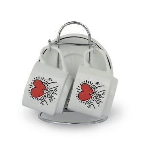 Set 2 tazze caffè con supporto Keith Haring Foundation – Egan