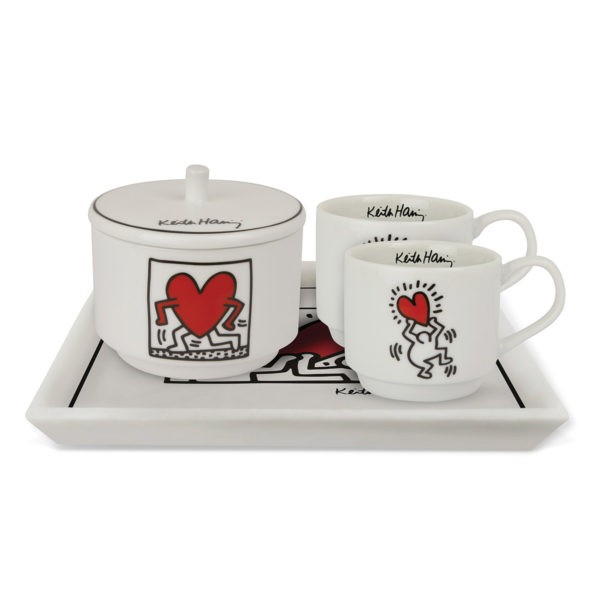 Set 2 caffè con zuccheriera e vassoio Keith Haring Foundation – Egan