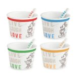 Set 4 coppette Live Laugh Love Egan