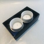 Set 2 portacandele Tealight White Christmas Royal Copenhagen